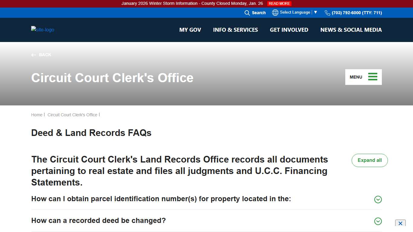 Deed & Land Records FAQs